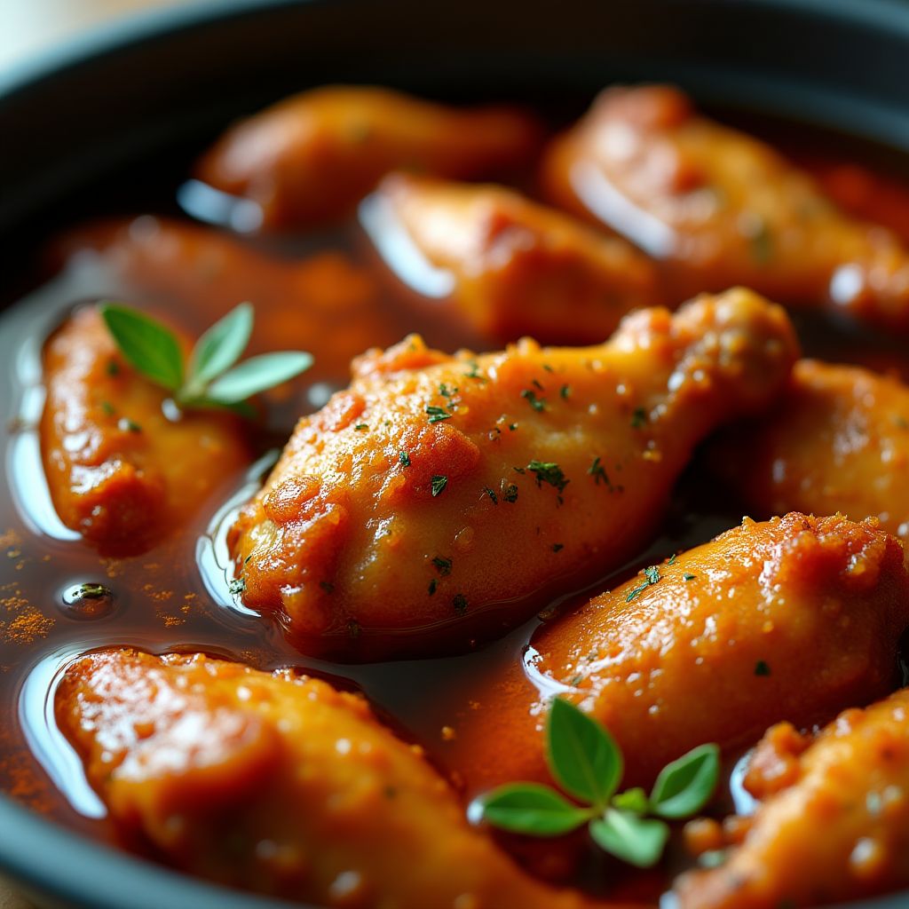 Chicken wings being brined
