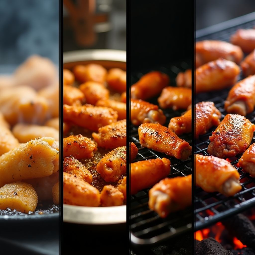 Various cooking methods for wings