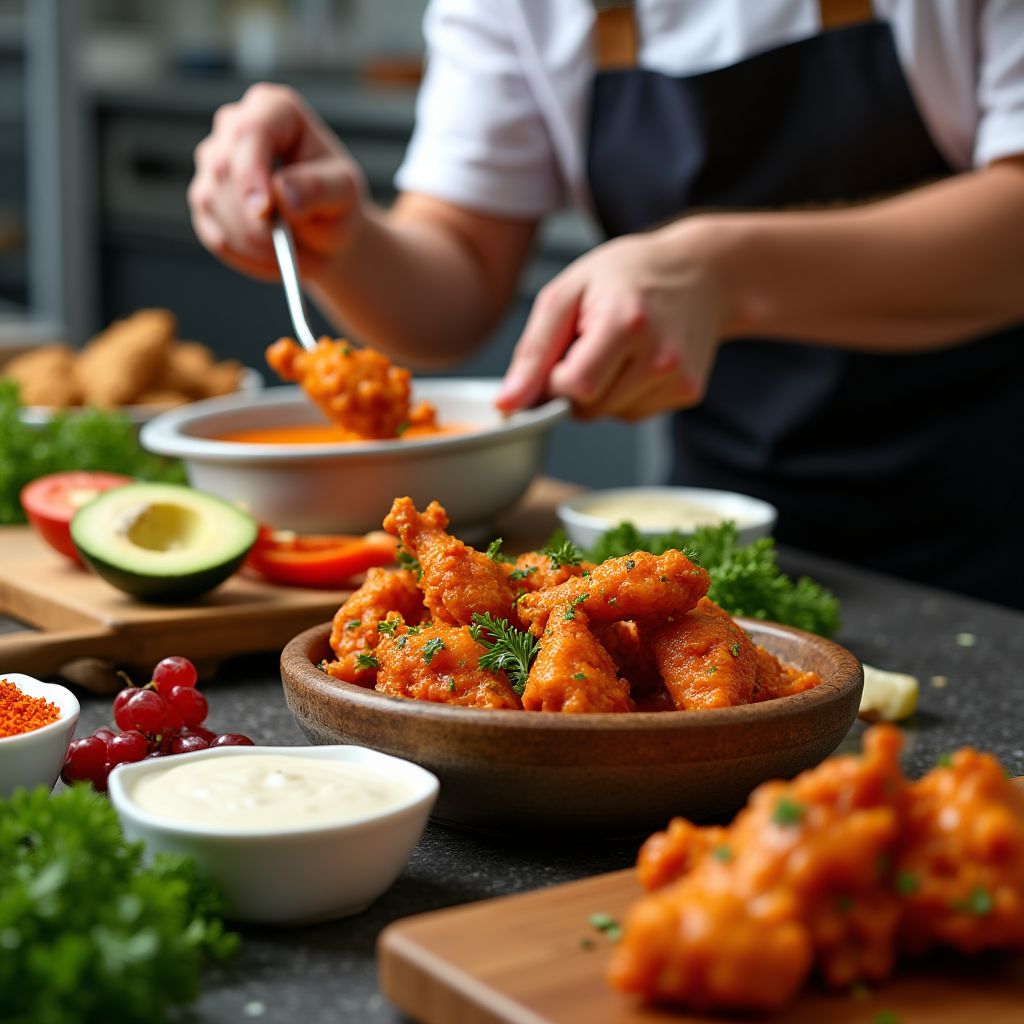 Wing sauce preparation