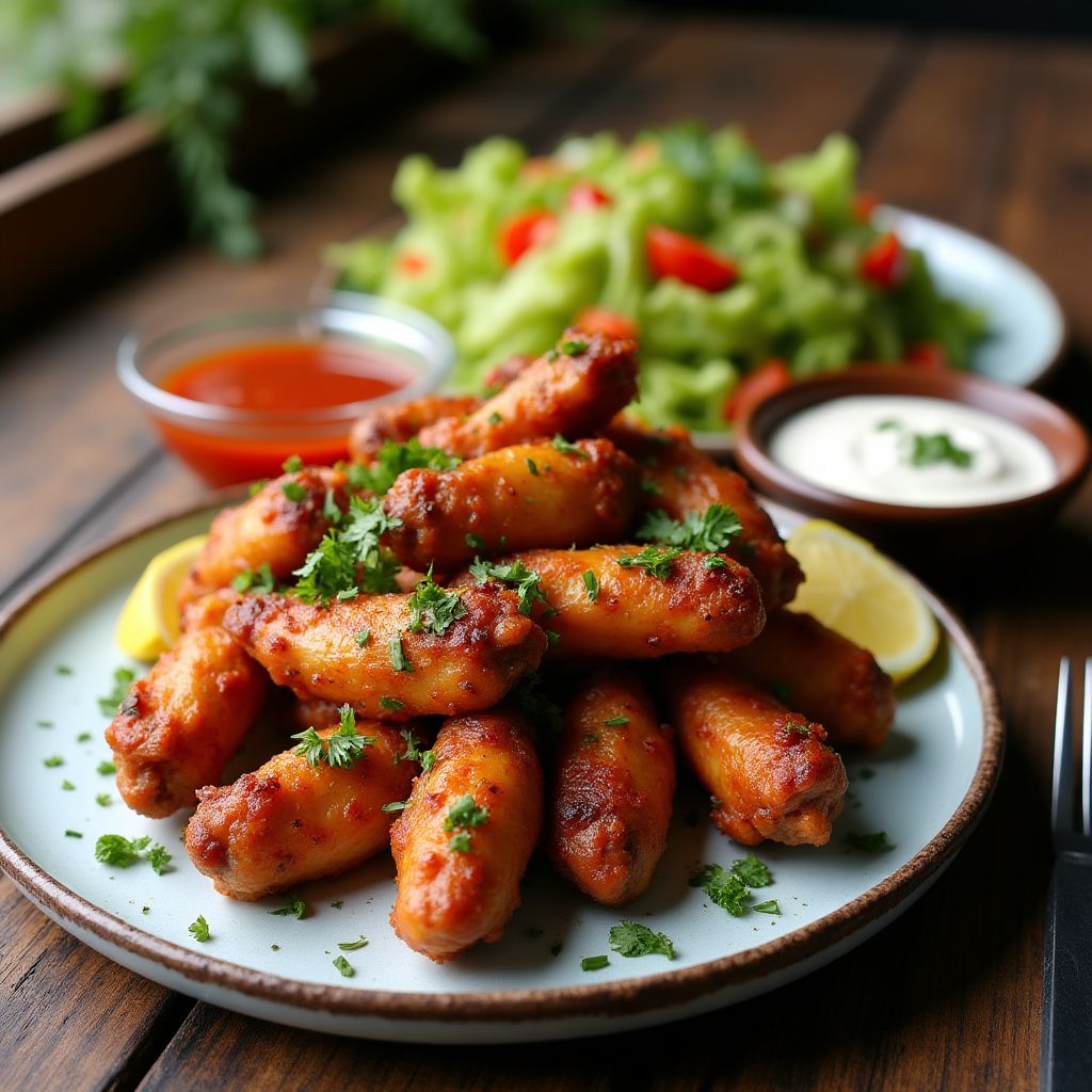 Wing presentation and serving
